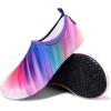 imageVIFUUR Water Sports Shoes Barefoot QuickDry Aqua Yoga Socks Slipon for Men WomenMultiDiagonal