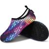 imageVIFUUR Water Sports Shoes Barefoot QuickDry Aqua Yoga Socks Slipon for Men WomenPurple