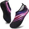 imageVIFUUR Water Sports Shoes Barefoot QuickDry Aqua Yoga Socks Slipon for Men WomenPurpleRed Aperture