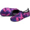 imageVIFUUR Water Sports Shoes Barefoot QuickDry Aqua Yoga Socks Slipon for Men WomenPurpleRed Feather