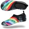 imageVIFUUR Water Sports Shoes Barefoot QuickDry Aqua Yoga Socks Slipon for Men WomenRainbow