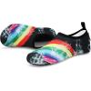 imageVIFUUR Water Sports Shoes Barefoot QuickDry Aqua Yoga Socks Slipon for Men WomenRainbow