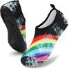 imageVIFUUR Water Sports Shoes Barefoot QuickDry Aqua Yoga Socks Slipon for Men WomenRainbow