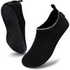 imageVIFUUR Water Sports Shoes Barefoot QuickDry Aqua Yoga Socks Slipon for Men WomenSoidblack