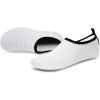 imageVIFUUR Water Sports Shoes Barefoot QuickDry Aqua Yoga Socks Slipon for Men WomenWhite