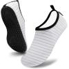 imageVIFUUR Water Sports Shoes Barefoot QuickDry Aqua Yoga Socks Slipon for Men WomenWhite
