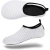 imageVIFUUR Water Sports Shoes Barefoot QuickDry Aqua Yoga Socks Slipon for Men WomenWhite