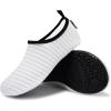 imageVIFUUR Water Sports Shoes Barefoot QuickDry Aqua Yoga Socks Slipon for Men WomenWhite