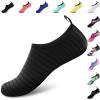 imageVIFUUR Water Sports Shoes Barefoot QuickDry Aqua Yoga Socks Slipon for Men WomenA Black