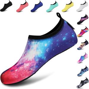 imageVIFUUR Water Sports Shoes Barefoot QuickDry Aqua Yoga Socks Slipon for Men WomenStarryred