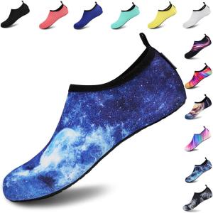 imageVIFUUR Water Sports Shoes Barefoot QuickDry Aqua Yoga Socks Slipon for Men WomenStarrysky