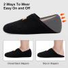 imageVIFUUR House Slippers for Women Men Slip on Indoor Barefoot Slipper Socks Fuzzy Cozy Sock Shoes for Home Bedroom TravelAblack