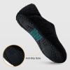 imageVIFUUR House Slippers for Women Men Slip on Indoor Barefoot Slipper Socks Fuzzy Cozy Sock Shoes for Home Bedroom TravelAblack