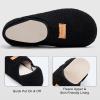 imageVIFUUR House Slippers for Women Men Slip on Indoor Barefoot Slipper Socks Fuzzy Cozy Sock Shoes for Home Bedroom TravelAblack