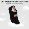 imageVIFUUR House Slippers for Women Men Slip on Indoor Barefoot Slipper Socks Fuzzy Cozy Sock Shoes for Home Bedroom TravelAblack