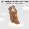 imageVIFUUR House Slippers for Women Men Slip on Indoor Barefoot Slipper Socks Fuzzy Cozy Sock Shoes for Home Bedroom TravelAbrown