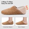 imageVIFUUR House Slippers for Women Men Slip on Indoor Barefoot Slipper Socks Fuzzy Cozy Sock Shoes for Home Bedroom TravelAbrown