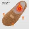 imageVIFUUR House Slippers for Women Men Slip on Indoor Barefoot Slipper Socks Fuzzy Cozy Sock Shoes for Home Bedroom TravelAbrown