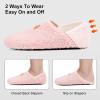 imageVIFUUR House Slippers for Women Men Slip on Indoor Barefoot Slipper Socks Fuzzy Cozy Sock Shoes for Home Bedroom TravelApink
