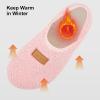 imageVIFUUR House Slippers for Women Men Slip on Indoor Barefoot Slipper Socks Fuzzy Cozy Sock Shoes for Home Bedroom TravelApink