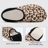 imageVIFUUR House Slippers for Women Men Slip on Indoor Barefoot Slipper Socks Fuzzy Cozy Sock Shoes for Home Bedroom TravelLeopard
