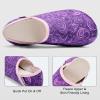 imageVIFUUR House Slippers for Women Men Slip on Indoor Barefoot Slipper Socks Fuzzy Cozy Sock Shoes for Home Bedroom TravelPurple Cashew
