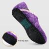 imageVIFUUR House Slippers for Women Men Slip on Indoor Barefoot Slipper Socks Fuzzy Cozy Sock Shoes for Home Bedroom TravelPurple Cashew