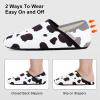imageVIFUUR House Slippers for Women Men Slip on Indoor Barefoot Slipper Socks Fuzzy Cozy Sock Shoes for Home Bedroom TravelWhite Cow