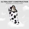 imageVIFUUR House Slippers for Women Men Slip on Indoor Barefoot Slipper Socks Fuzzy Cozy Sock Shoes for Home Bedroom TravelWhite Cow