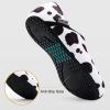 imageVIFUUR House Slippers for Women Men Slip on Indoor Barefoot Slipper Socks Fuzzy Cozy Sock Shoes for Home Bedroom TravelWhite Cow