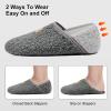 imageVIFUUR House Slippers for Women Men Slip on Indoor Barefoot Slipper Socks Fuzzy Cozy Sock Shoes for Home TravelAgrey