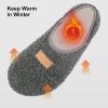imageVIFUUR House Slippers for Women Men Slip on Indoor Barefoot Slipper Socks Fuzzy Cozy Sock Shoes for Home TravelAgrey