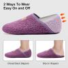 imageVIFUUR House Slippers for Women Men Slip on Indoor Barefoot Slipper Socks Fuzzy Cozy Sock Shoes for Home TravelApurple