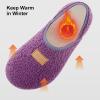 imageVIFUUR House Slippers for Women Men Slip on Indoor Barefoot Slipper Socks Fuzzy Cozy Sock Shoes for Home TravelApurple