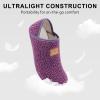 imageVIFUUR House Slippers for Women Men Slip on Indoor Barefoot Slipper Socks Fuzzy Cozy Sock Shoes for Home TravelApurple