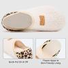 imageVIFUUR House Slippers for Women Men Slip on Indoor Barefoot Slipper Socks Fuzzy Cozy Sock Shoes for Home TravelBeige Leopard