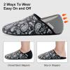 imageVIFUUR House Slippers for Women Men Slip on Indoor Barefoot Slipper Socks Fuzzy Cozy Sock Shoes for Home TravelBlack Cashew