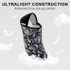 imageVIFUUR House Slippers for Women Men Slip on Indoor Barefoot Slipper Socks Fuzzy Cozy Sock Shoes for Home TravelBlack Cashew