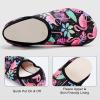 imageVIFUUR House Slippers for Women Men Slip on Indoor Barefoot Slipper Socks Fuzzy Cozy Sock Shoes for Home TravelFlamingo