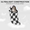 imageVIFUUR House Slippers for Women Men Slip on Indoor Barefoot Slipper Socks Fuzzy Cozy Sock Shoes for Home TravelGrey Board