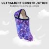 imageVIFUUR House Slippers for Women Men Slip on Indoor Barefoot Slipper Socks Fuzzy Cozy Sock Shoes for Home TravelStarry Blue