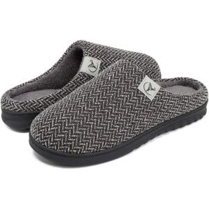 imageVIFUUR Mens Womens Slippers Memory Foam Slippers Short Plush Lining NonSlip Sole Slippers Indoor Outdoor