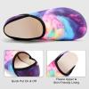 imageVIFUUR House Slippers for Women Men Slip on Indoor Barefoot Slipper Socks Fuzzy Cozy Sock Shoes for Home Bedroom TravelColorful Aurora