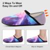 imageVIFUUR House Slippers for Women Men Slip on Indoor Barefoot Slipper Socks Fuzzy Cozy Sock Shoes for Home Bedroom TravelColorful Aurora