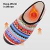 imageVIFUUR House Slippers for Women Men Slip on Indoor Barefoot Slipper Socks Fuzzy Cozy Sock Shoes for Home Bedroom TravelGeometric Style
