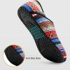 imageVIFUUR House Slippers for Women Men Slip on Indoor Barefoot Slipper Socks Fuzzy Cozy Sock Shoes for Home Bedroom TravelGeometric Style