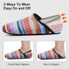 imageVIFUUR House Slippers for Women Men Slip on Indoor Barefoot Slipper Socks Fuzzy Cozy Sock Shoes for Home Bedroom TravelGeometric Style