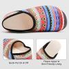imageVIFUUR House Slippers for Women Men Slip on Indoor Barefoot Slipper Socks Fuzzy Cozy Sock Shoes for Home Bedroom TravelGeometric Style