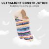 imageVIFUUR House Slippers for Women Men Slip on Indoor Barefoot Slipper Socks Fuzzy Cozy Sock Shoes for Home Bedroom TravelMulticolored Stripes