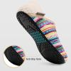 imageVIFUUR House Slippers for Women Men Slip on Indoor Barefoot Slipper Socks Fuzzy Cozy Sock Shoes for Home Bedroom TravelMulticolored Stripes